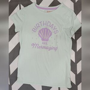 Cat & jack L 10/12 "birthdays are mermazing" mermaid theme tee shirt